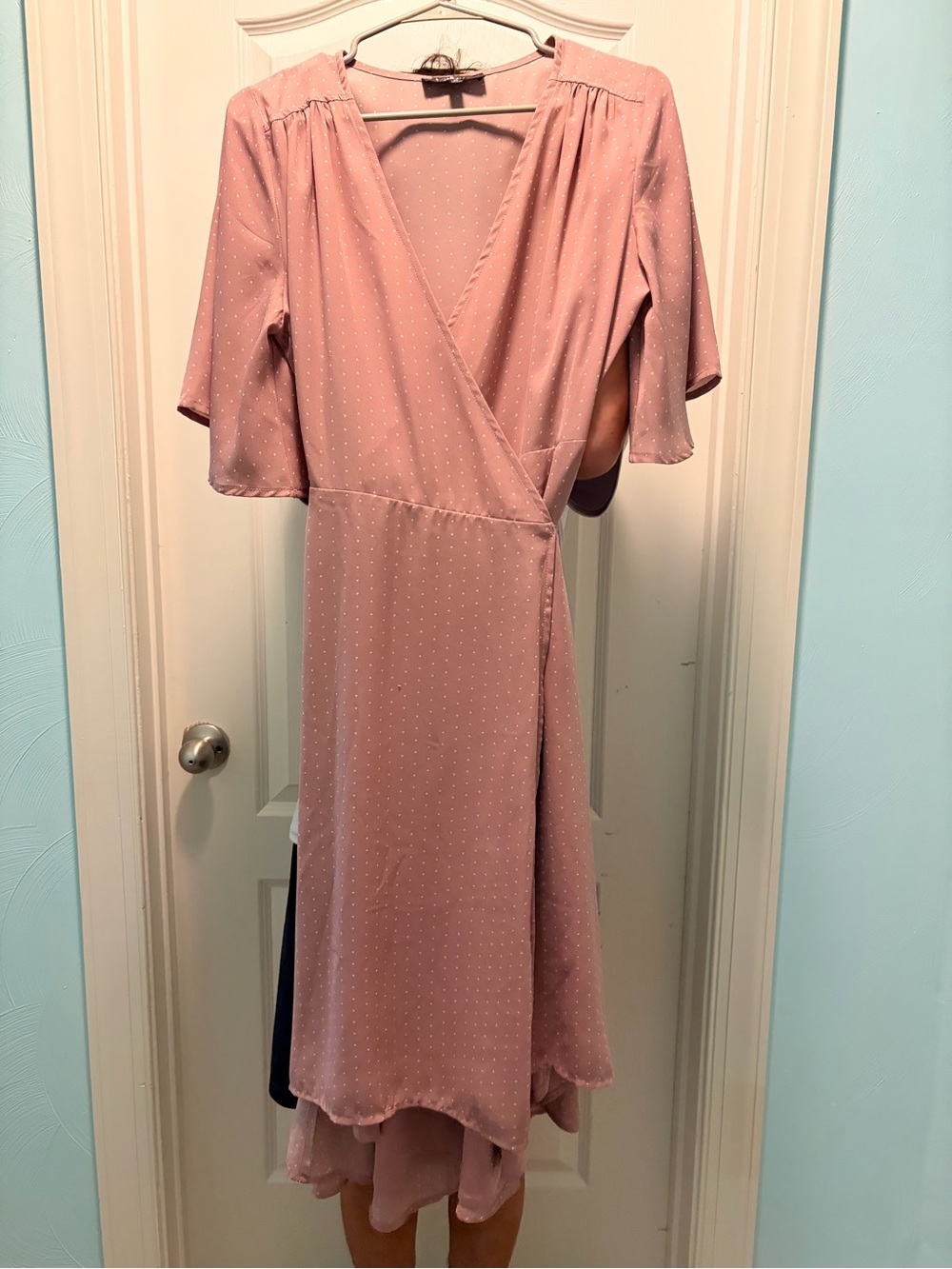 Lulu's Blush Pink Wrap High-Low Dress
